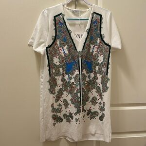 NWT Zara Women Paisley Print Dress